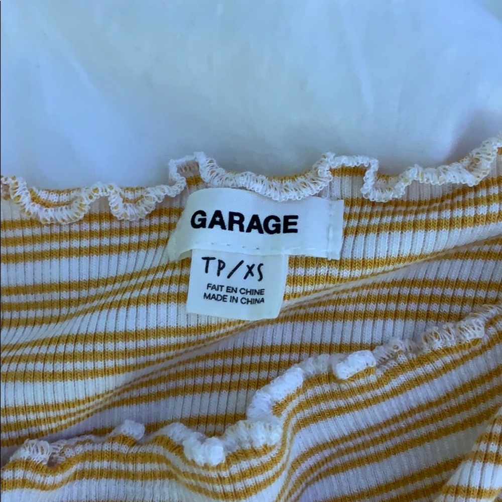 orange and white striped crop top - Picture 2 of 2